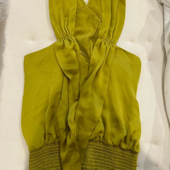 Ramy Brook Carlene Cross Front top in chartreuse - Picture 4 of 4